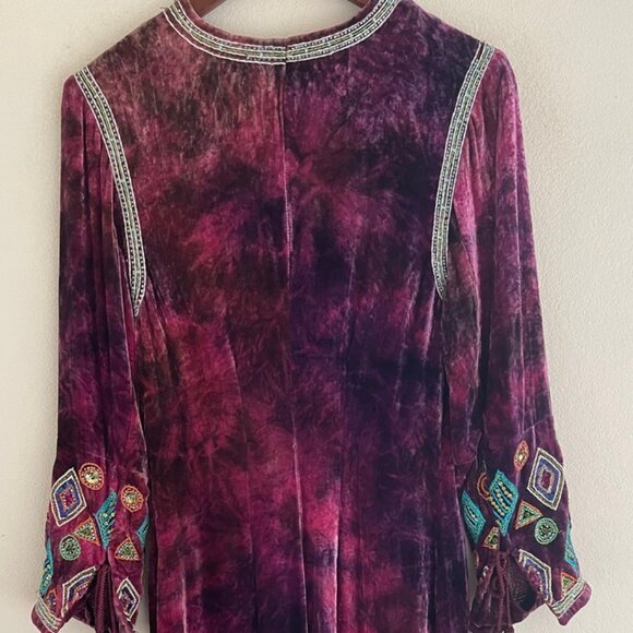 DOUBLE D RANCH Velvet Dress: Beads & Embroidery; Medium; Excellent Condition!!! - Picture 9 of 16